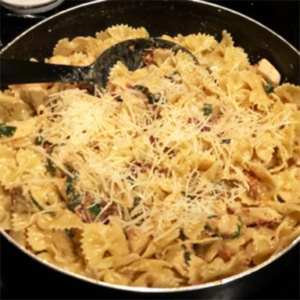 Spicy Chicken Pasta Cooked