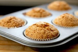 Apple Crumb Muffins In Pan