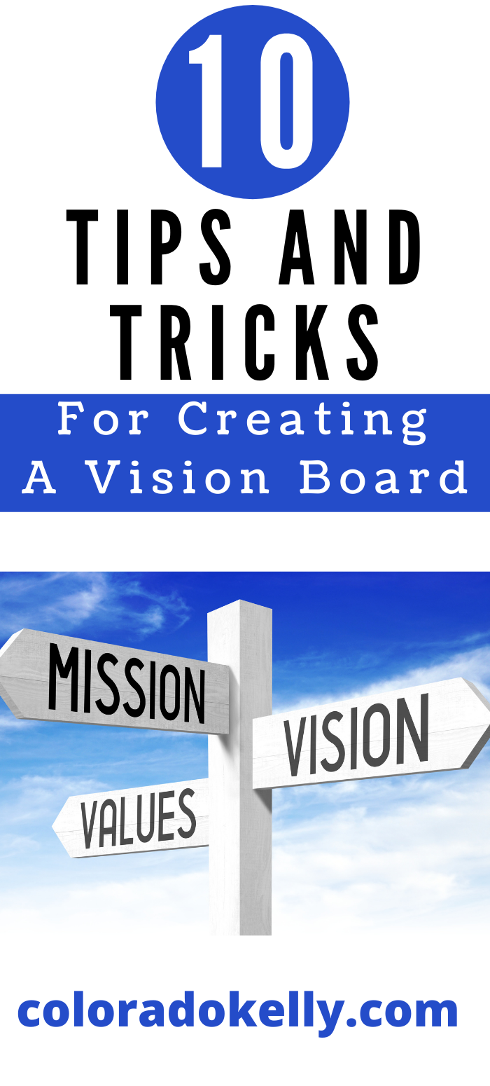 Vision Board Tips and Tracks #visionboard #diy