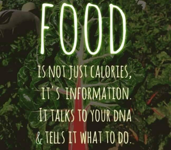food is not just calories. it is information it talks to your DNA and tells it what to do