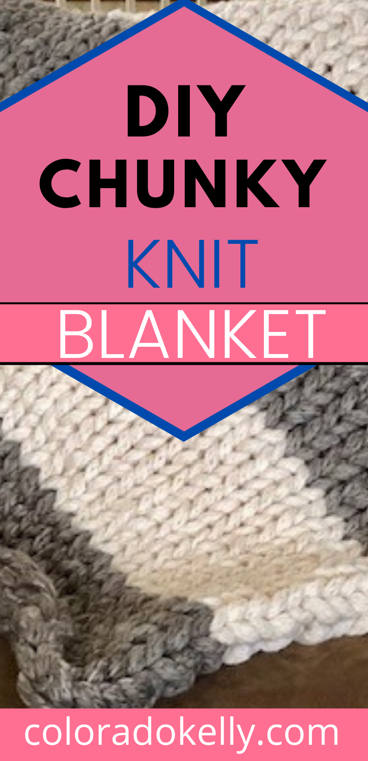 DIY Chunky Knit Blanket #diy #chunkyknitblanket