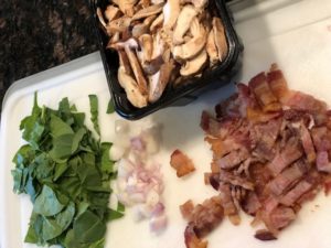 spinach mushrooms and bacon