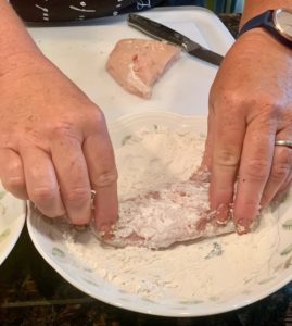 chicken in flour coating