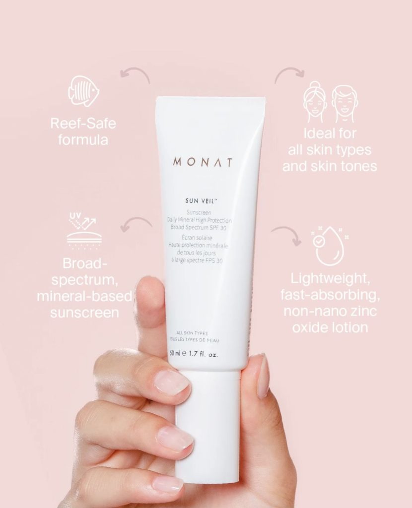 Monat Sun Veil with benefit descriptions