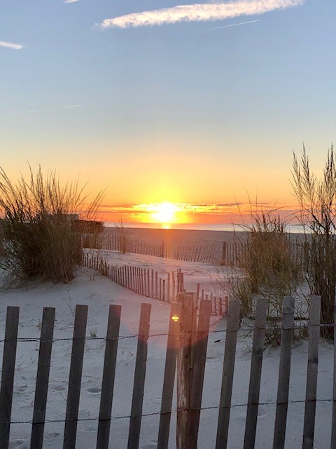 cape may nj beach at sun rise